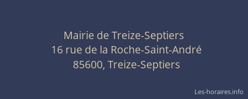 Mairie de Treize-Septiers