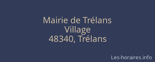 Mairie de Trélans