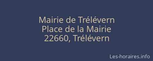 Mairie de Trélévern