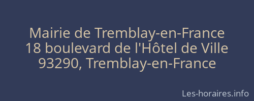 Mairie de Tremblay-en-France