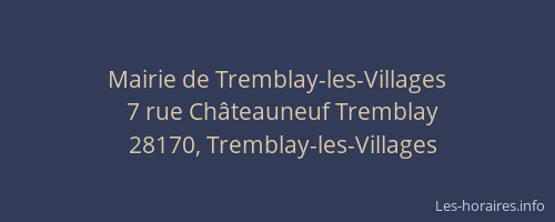 Mairie de Tremblay-les-Villages