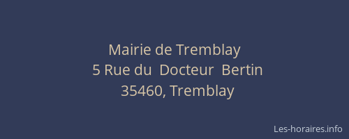 Mairie de Tremblay