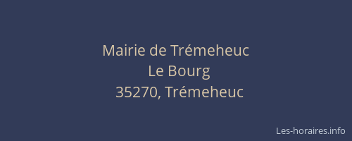 Mairie de Trémeheuc