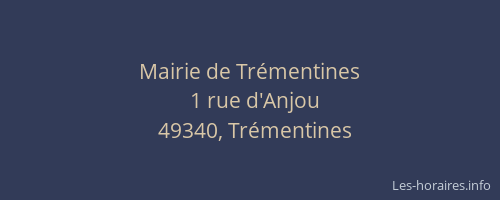 Mairie de Trémentines