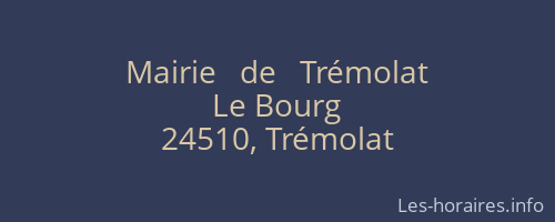 Mairie   de   Trémolat