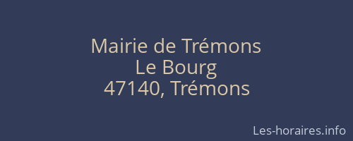 Mairie de Trémons