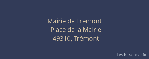 Mairie de Trémont