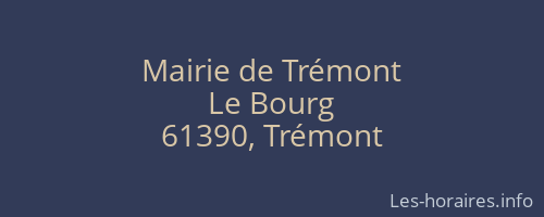 Mairie de Trémont