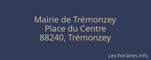 Mairie de Trémonzey