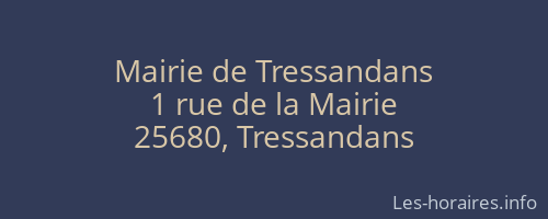 Mairie de Tressandans