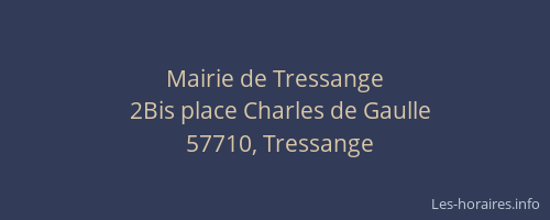 Mairie de Tressange