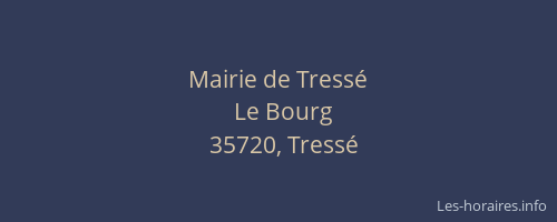 Mairie de Tressé