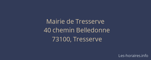 Mairie de Tresserve