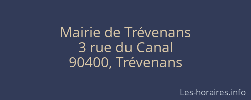 Mairie de Trévenans