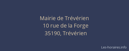 Mairie de Trévérien
