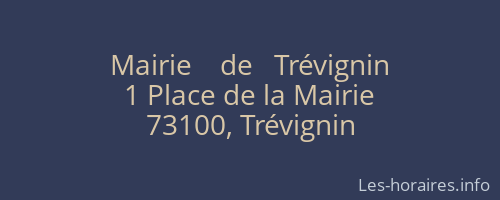 Mairie    de   Trévignin