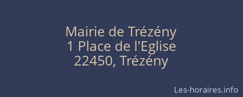 Mairie de Trézény