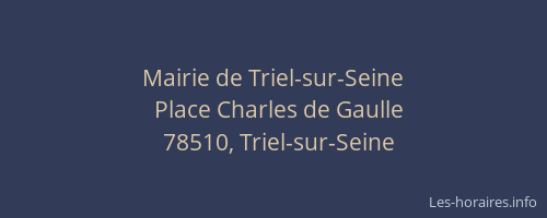 Mairie de Triel-sur-Seine