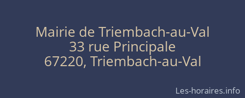 Mairie de Triembach-au-Val