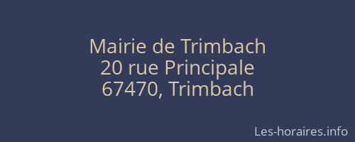 Mairie de Trimbach