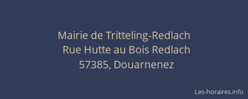 Mairie de Tritteling-Redlach