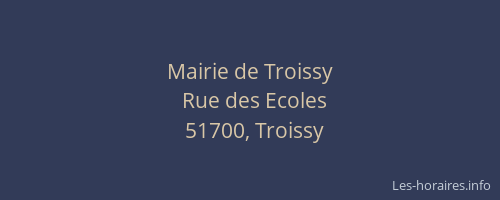 Mairie de Troissy