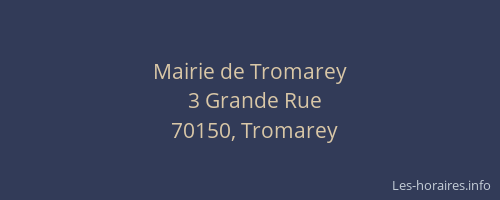 Mairie de Tromarey