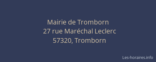 Mairie de Tromborn