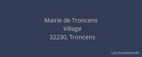 Mairie de Troncens