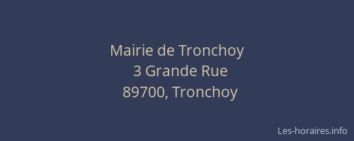 Mairie de Tronchoy