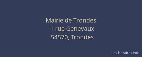Mairie de Trondes