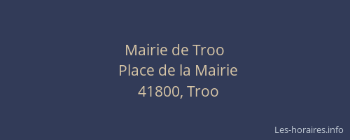 Mairie de Troo