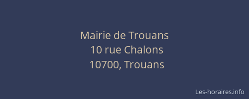Mairie de Trouans