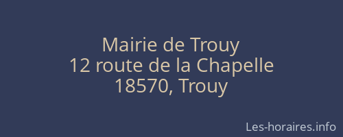 Mairie de Trouy