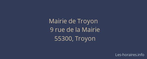 Mairie de Troyon