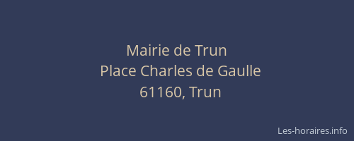 Mairie de Trun