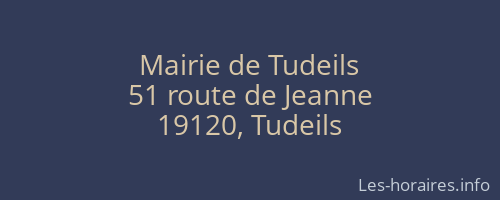 Mairie de Tudeils