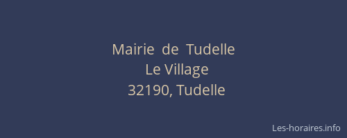 Mairie  de  Tudelle