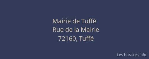 Mairie de Tuffé