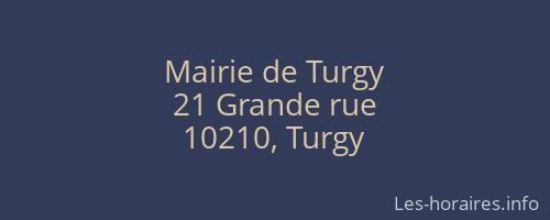 Mairie de Turgy