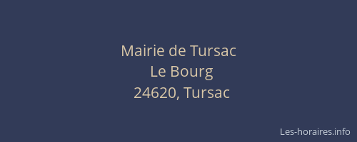 Mairie de Tursac