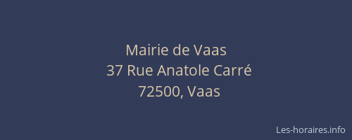 Mairie de Vaas