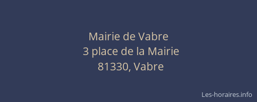 Mairie de Vabre