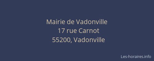 Mairie de Vadonville