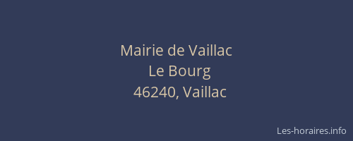 Mairie de Vaillac