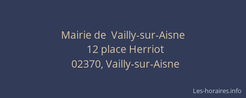 Mairie de  Vailly-sur-Aisne