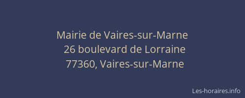 Mairie de Vaires-sur-Marne