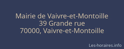 Mairie de Vaivre-et-Montoille