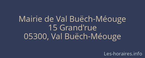 Mairie de Val Buëch-Méouge