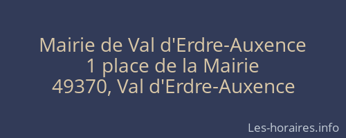 Mairie de Val d'Erdre-Auxence